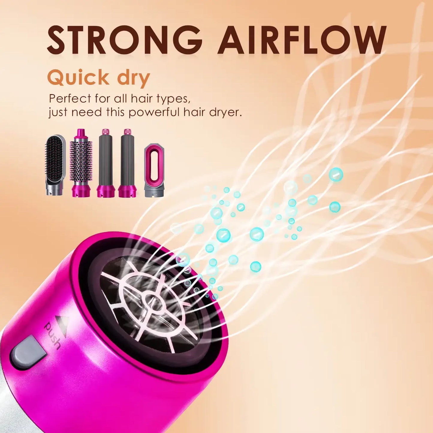 5 in 1 Hair Dryer Hot Comb