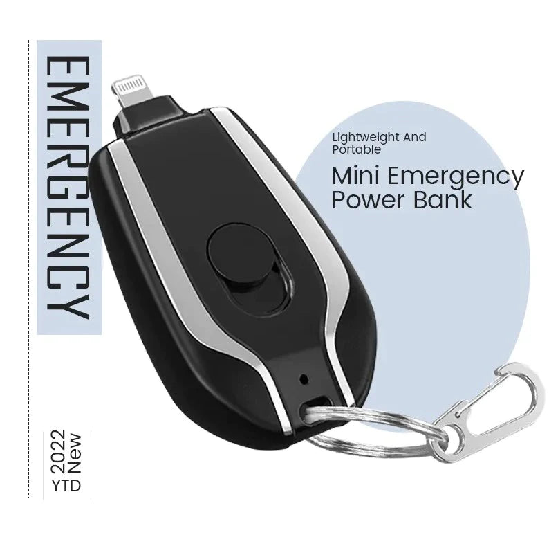 Portable Emergency Key Chain Power Bank Mini 1500mah Fast –